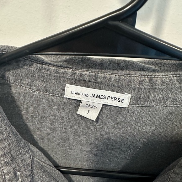 JAMES PERSE COTTON BUTTON DOWN TOP - Picture 6 of 6